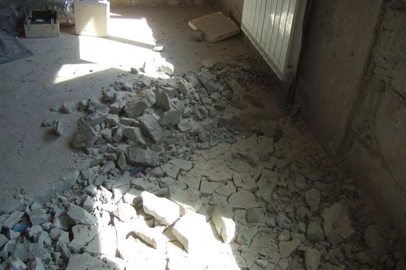 Демонтаж бетонной стяжки пола цена за м2 в Москве